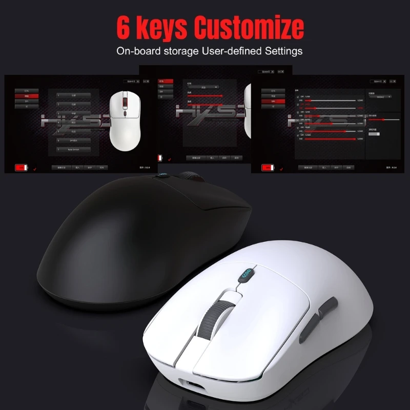 

T68W 3Modes Game Mouse 2.4G USB Corded 12000DPI,7-Key 300mA battery for Desktops Laptops Lightweight Mouse Dropshipping