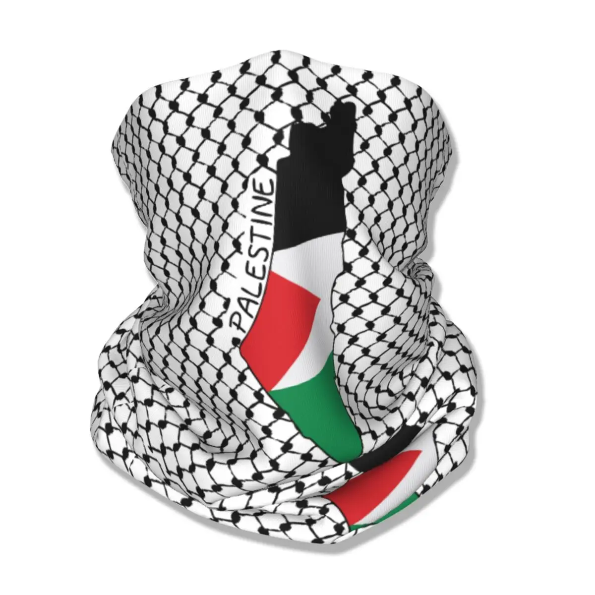 Palestine Flag Map Palestinian Kufiya Hatta Bandana Neck Gaiter Printed Keffiyeh  Mask Scarf Warm Headband Adult Windproof