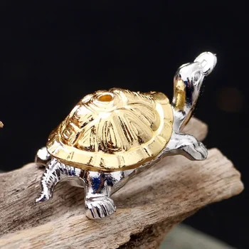 미니 금속 거북이 모양 휴대용 향로 스틱, 거치대 버너 스탠드, 백단향 거치대 찻집 홈 데코, 1 개, 2 개