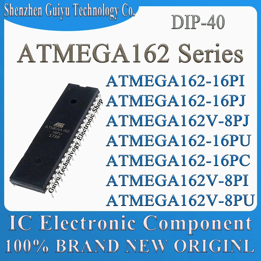 ATMEGA162V-8PU ATMEGA162V-8PI ATMEGA162-16PC ATMEGA162-16PU ATMEGA162V-8PJ ATMEGA162-16PJ ATMEGA162-16PI ATMEGA162 DIP40 IC Chip