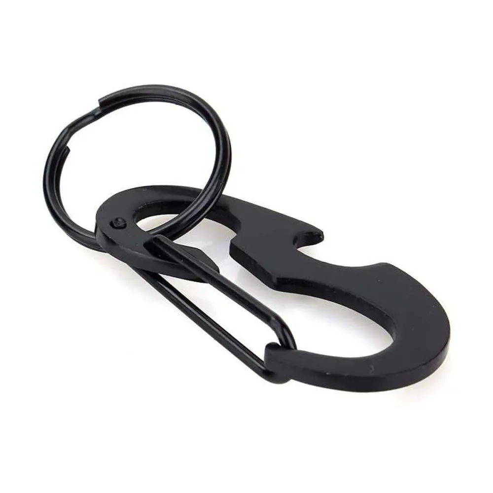 Portable Outdoor Survival Tool Multi Tool Stainless Steel Snap Hook Carabiner Carabiners Clip Keychain Keyring