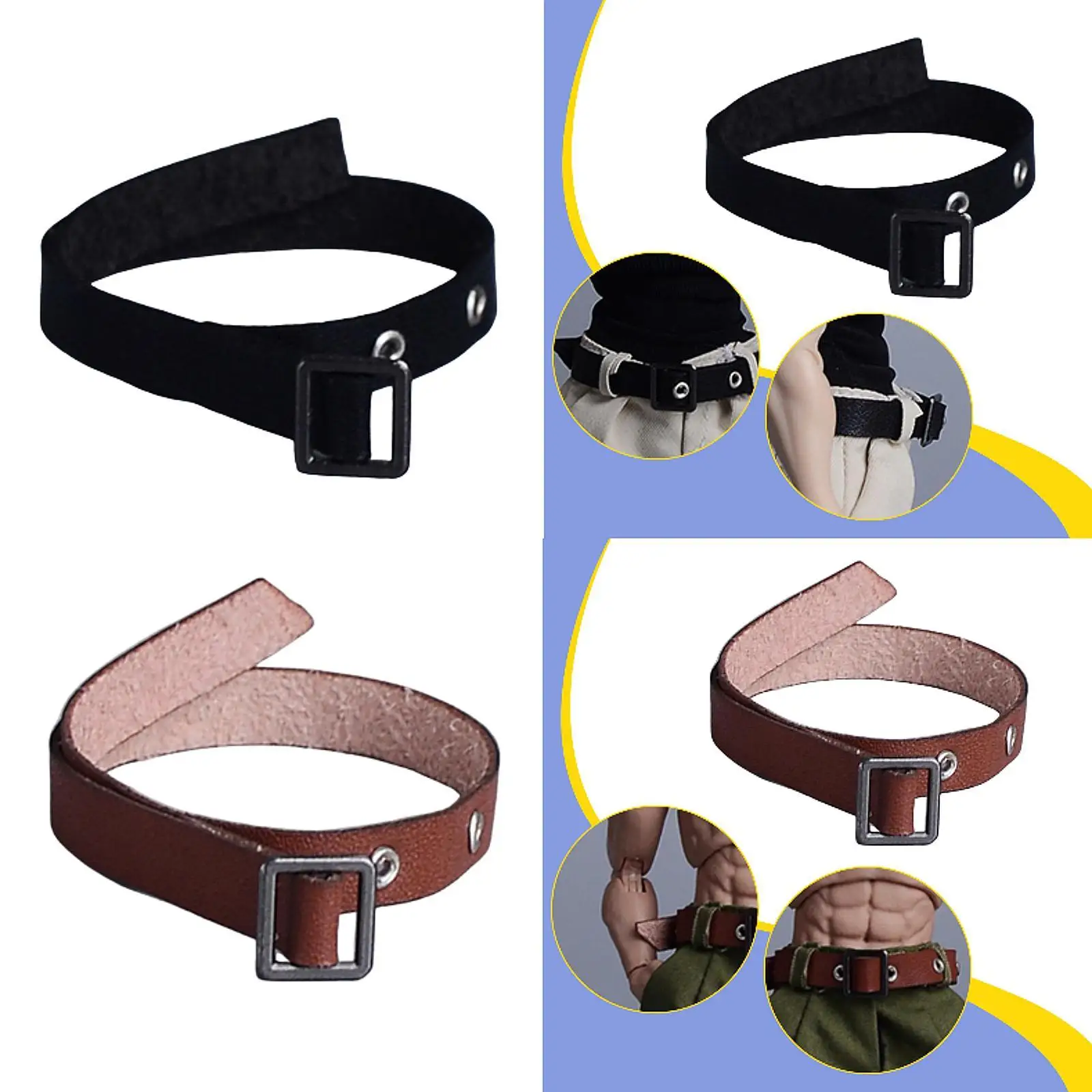 

1/12 Scale Belt Props Handmade Child Toy Dress up Belt Model for 6'' Figure