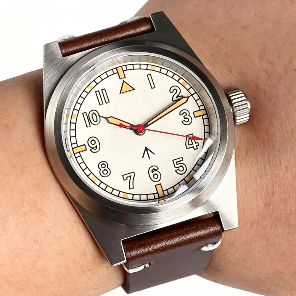 Japan NH35 Movt 200M Diver Black White Tandorio Miyota 8215 2824 Watch Men 38mm Automatic Arched AR Sapphire Lume Screw Crown