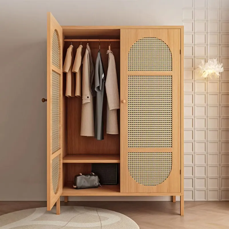 Wood Bedroom Wardrobe Storage Nordic Luxury Organizer Open Closets Wardrobe Cabinet Shelves Rangement Chambre Bedroom Furniture