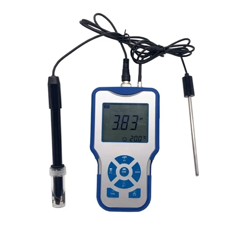 Temperature and conductivity tester for hydroponic indoor plant growth