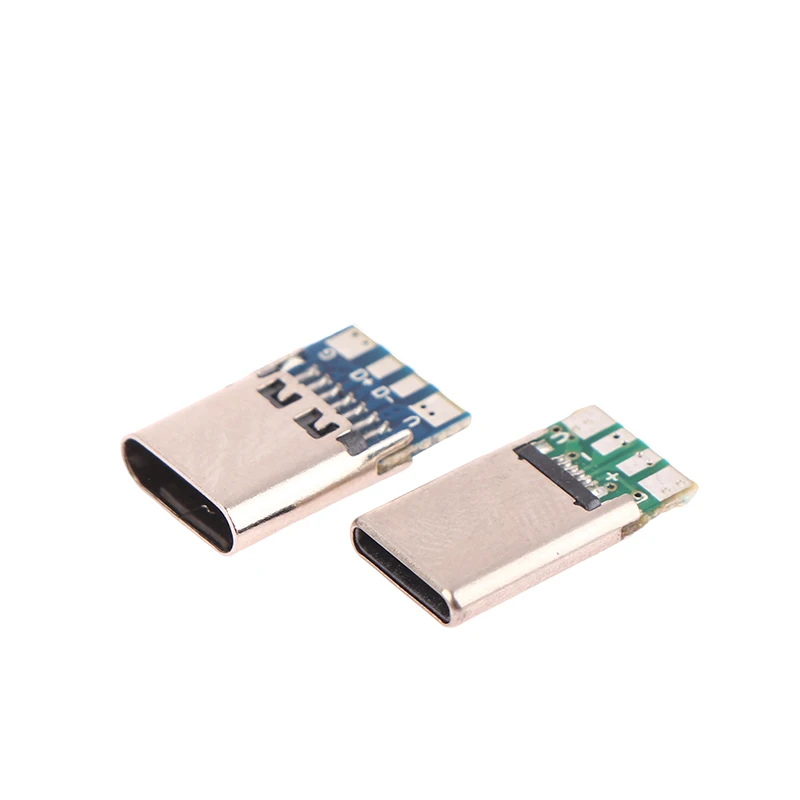 5/10PCS USB3.1 TypeC male/Female Connectors Jack Tail USB Male Plug Electric Terminals Welding DIY Data Cable Support PCB Board