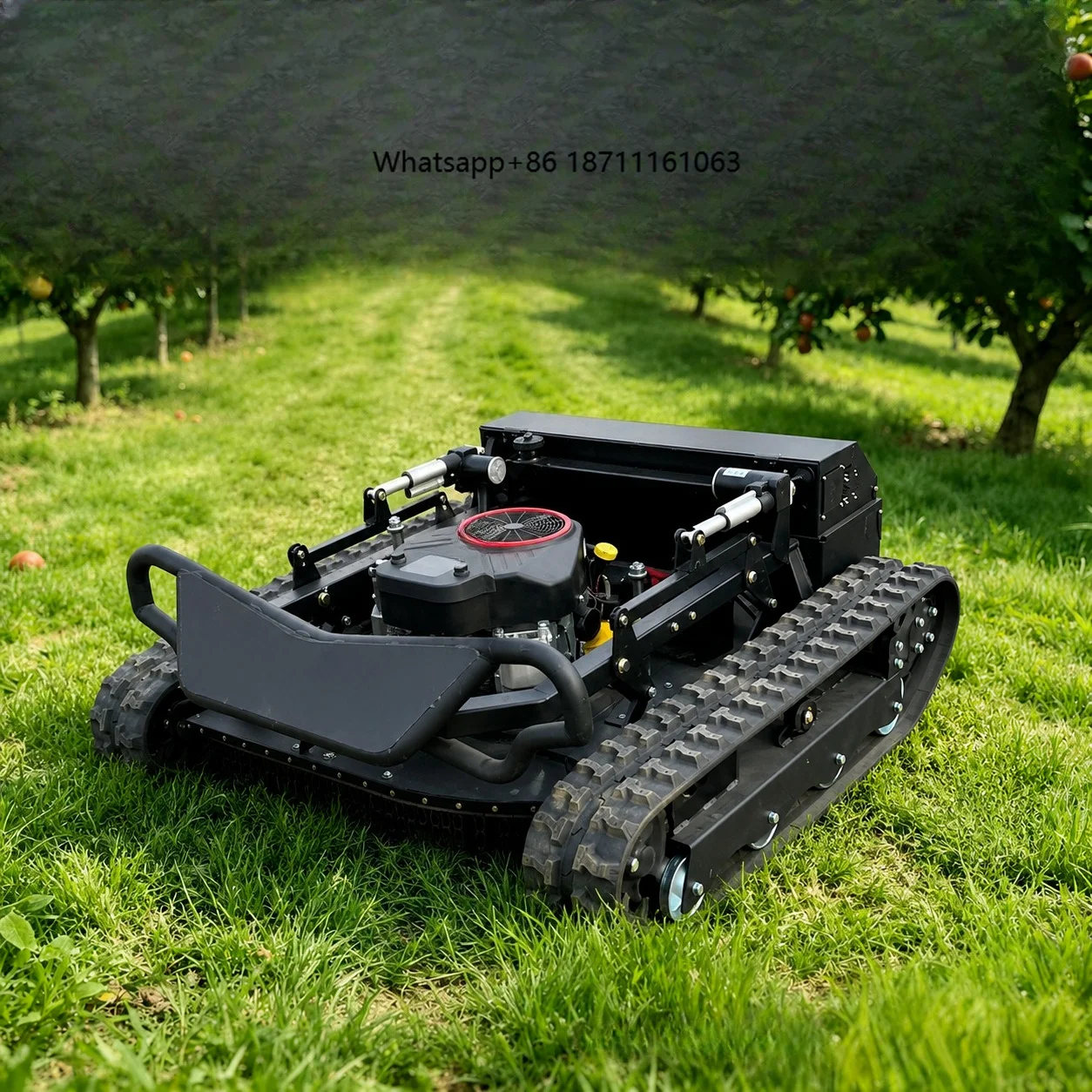 High Quality CE EPA Euro 5  Engine Grass Cutting Machine Agriculture Rubber Tracks Remote Control Robot Lawn Mower