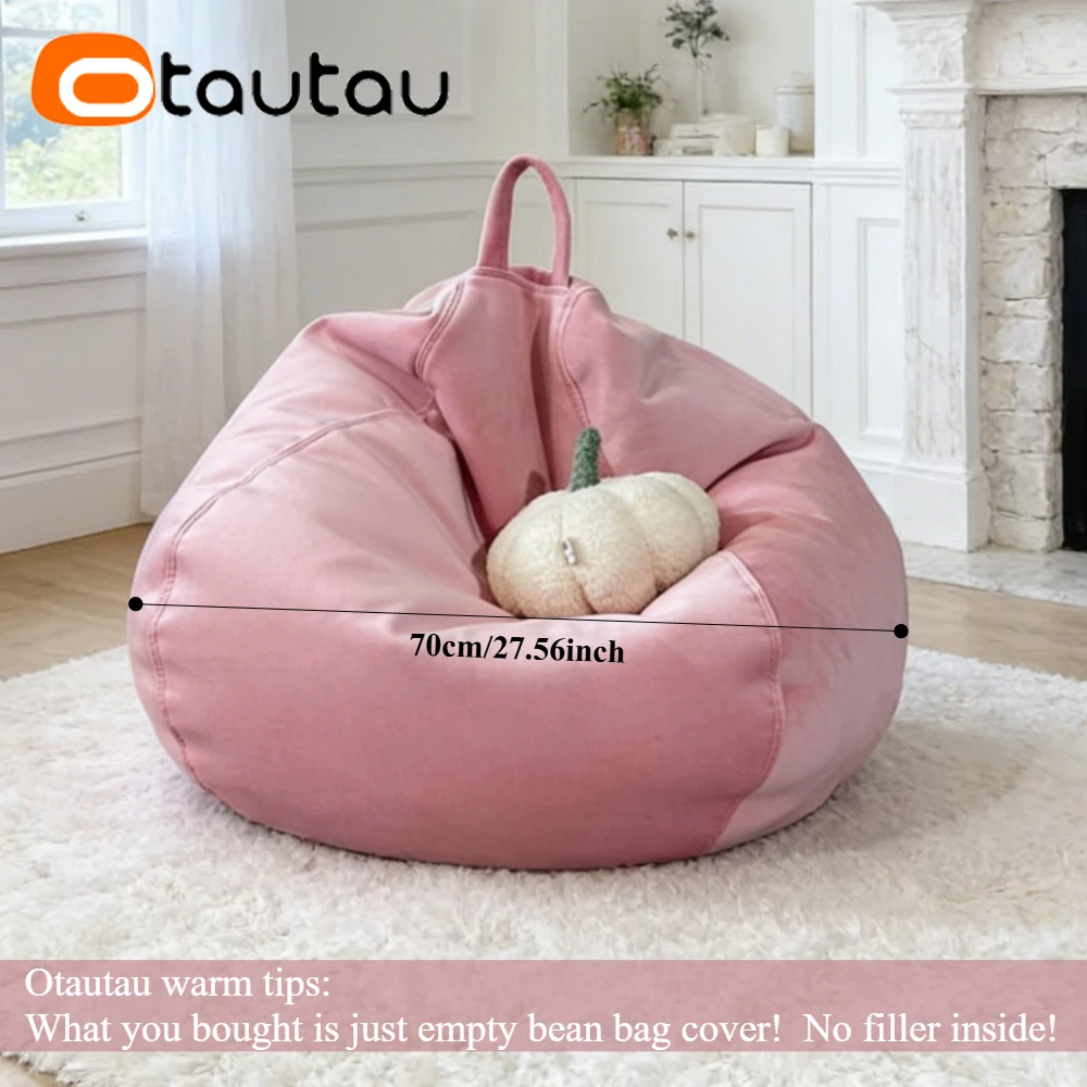 OTAUTAU Soft Milk Velvet Children Small Bean Bag Cover Corner Pouf DD183【No Filler Inside! You Need To Buy Filler By Yourself !】 view 3