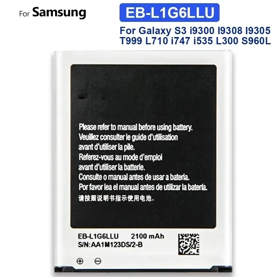 Nueva batería EB L1G6LLU EB-L1G6LLU para Samsung Galaxy S3 S III 3 I9300 I9300i I9082 I9060 R530 Grand Neo Duos