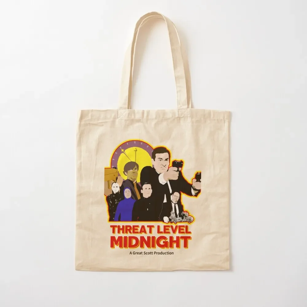 Threat Level Midnight Tote Bag handbag canvas tote bags custom bags Bag