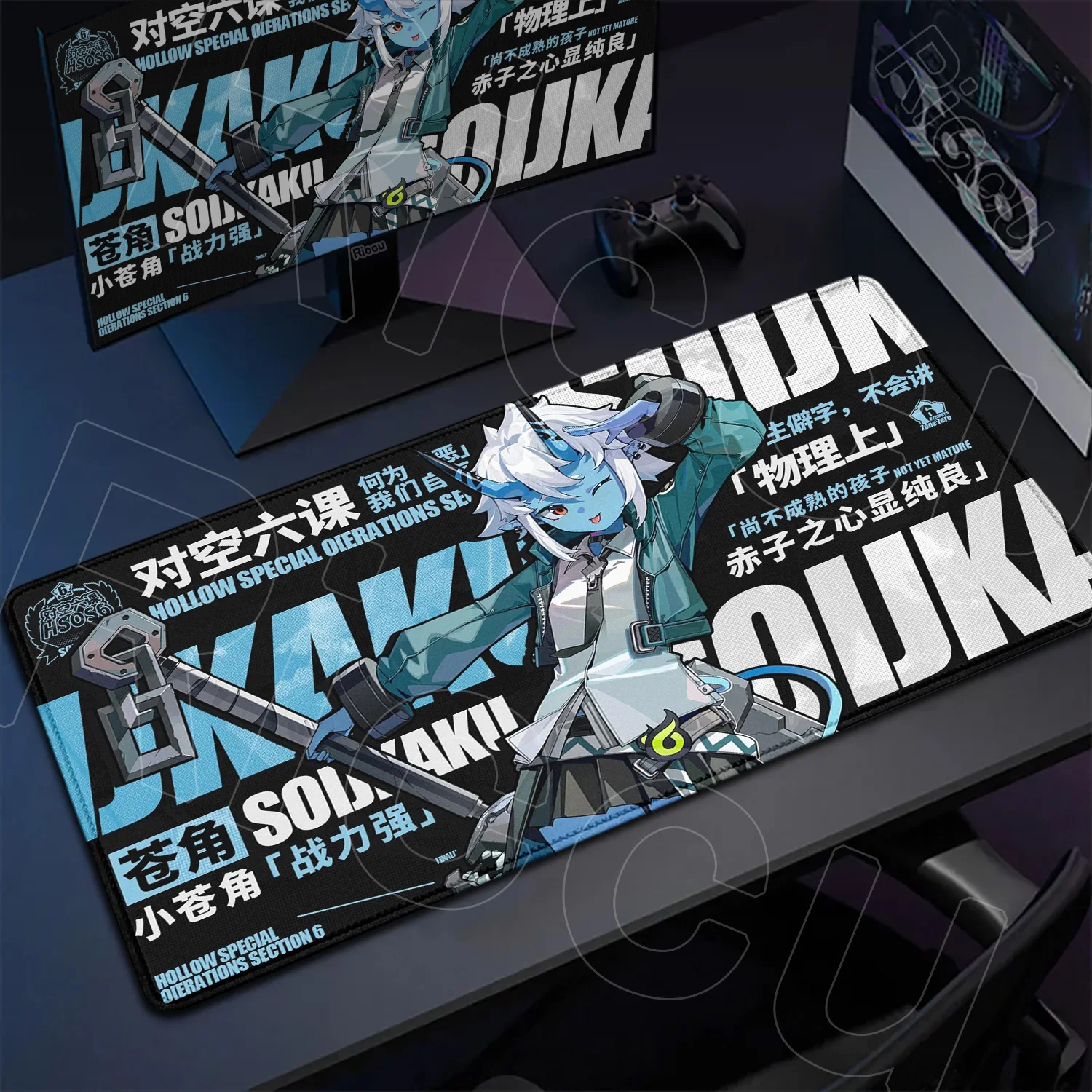 Zenless Zone Zero Gaming Mice Pad XXL كبير مكتب مطاطي حصيرة مكتبية ملحقات الكمبيوتر Kawaii Corin Wickes Gamer Speed Mousepad