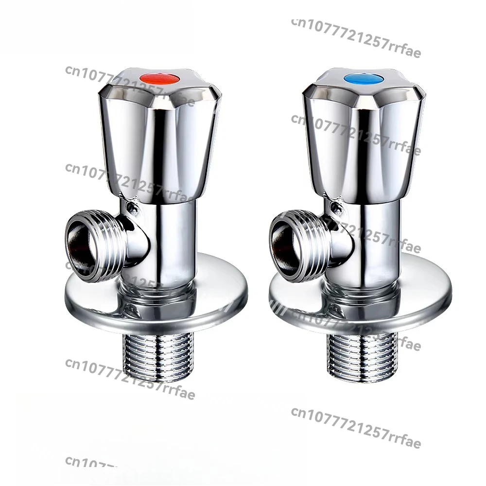Handle Brass Washing Machine Toilet Angle Valve Single Outlet Chrome Bathroom Accessories 1/2 Water Stop Valve