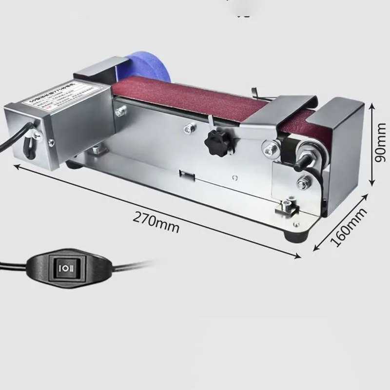 

Electric Belt Sander 220V 7 Speed Control DIY Polishing Grinder Used for Knife Cutlery Edge Sharpening and Grinding Work