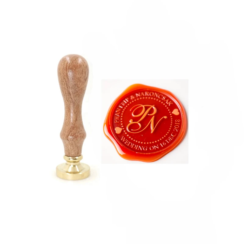 Custom brass wax seal Stamp Wedding with name,letters,2 Initial,Vintage Reusable personal stamp for DIY Wedding Invitation