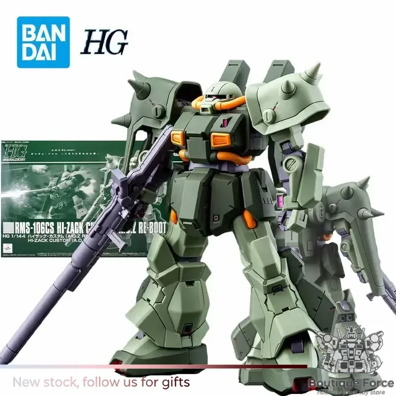 

Bandai A.O.Z RE-BOOT HG RMS-106CS Hi-Zack Custom Action Figure Anime Mobile Suit Robot Model Toy Official Original Box