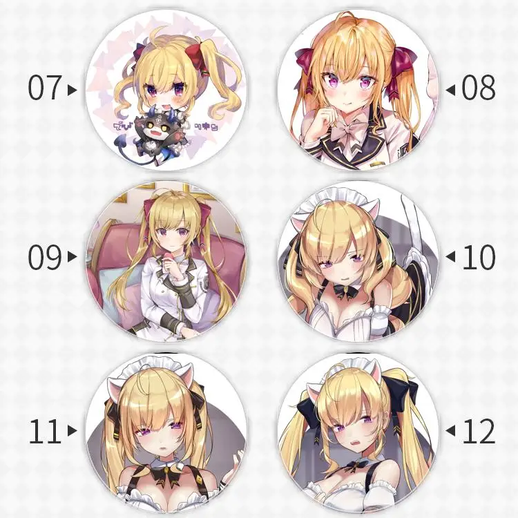 Takamiya Rion Badge Broche Vtuber Virtuele Youtuber Anker Randapparatuur Pin 75Mm Cosplay Fandom Borst Tag Verjaardagscadeau