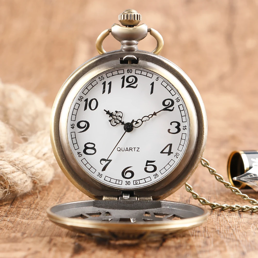 Gold Hollow Spider Design Quartz Pocket Watch Silver Half Hunter Pendant Necklace Clock Best Gifts Boys Men Women New 2019