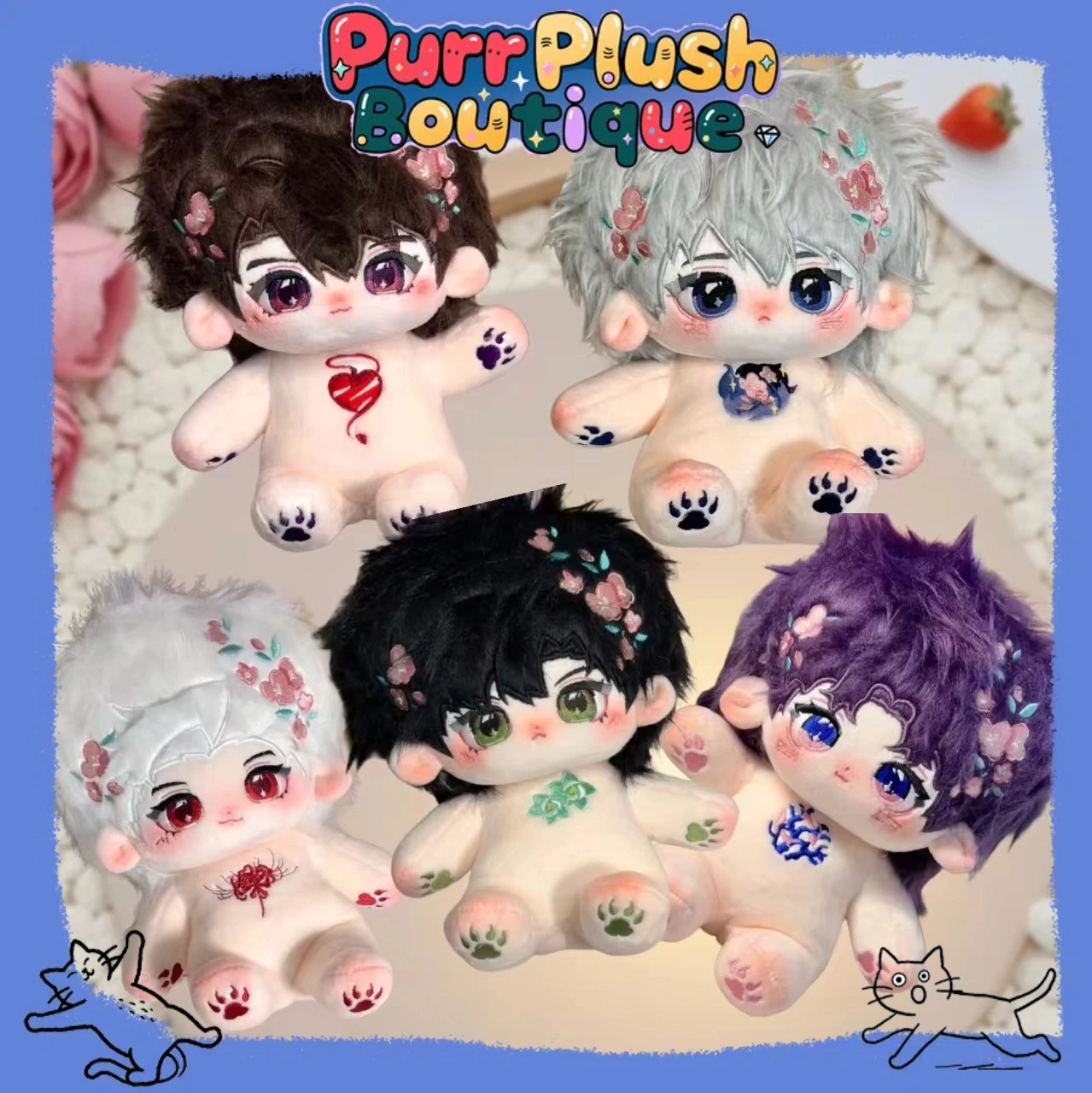 20cm Flower marriage series Love and Deepspace Cute Xavier Anime Figure Cartoon Figure Idol Body Dress Up Cosplay Plushie Gift