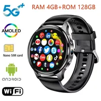 2025 New Android smartwatch P68 466*466 Amoled 500W dual camera Heart rate GPS WIFI SIM card Sports smartwatch for men