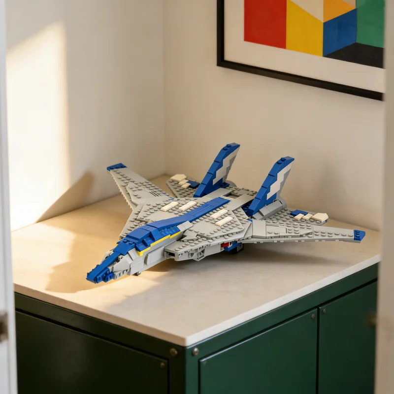 

801 деталь MOC F-14 Tomcat: Классическая модель для сборки, конструктор, подарок, креативный коллекционный декор, премиум-класс для взрослых и детей, украшение для стола