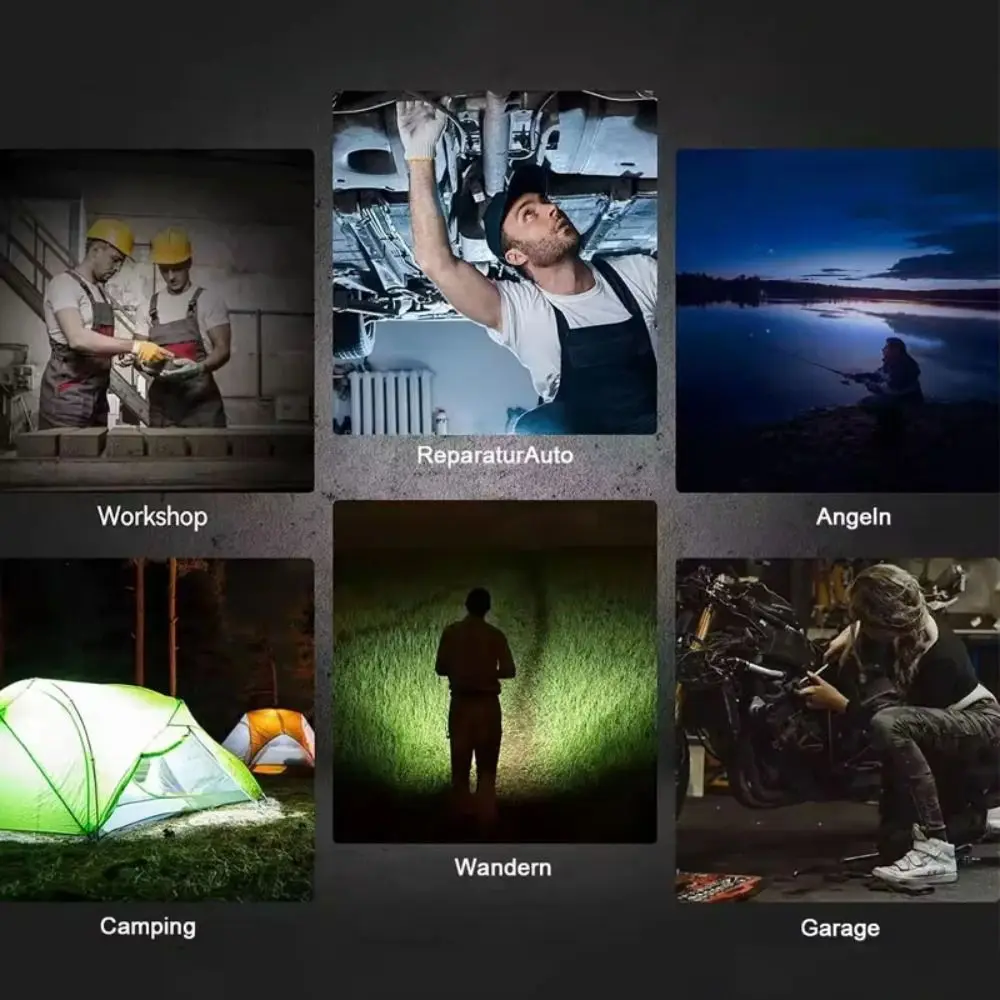 4 Inch LED Work Light High Power High Brightness Camping Lamp Professional Multifunctional for Makita 14.4V-18V Li-ion Battery