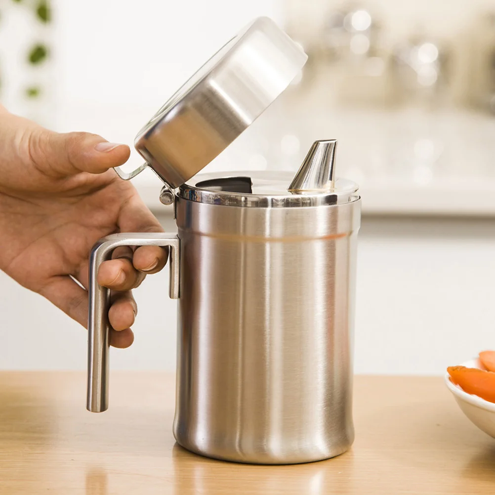 

550Ml Stainless Steel Oil Container Drip Proof Oiler Bottle for Cooking Oil Vinegar Sauce Storage Kitchen Essentials