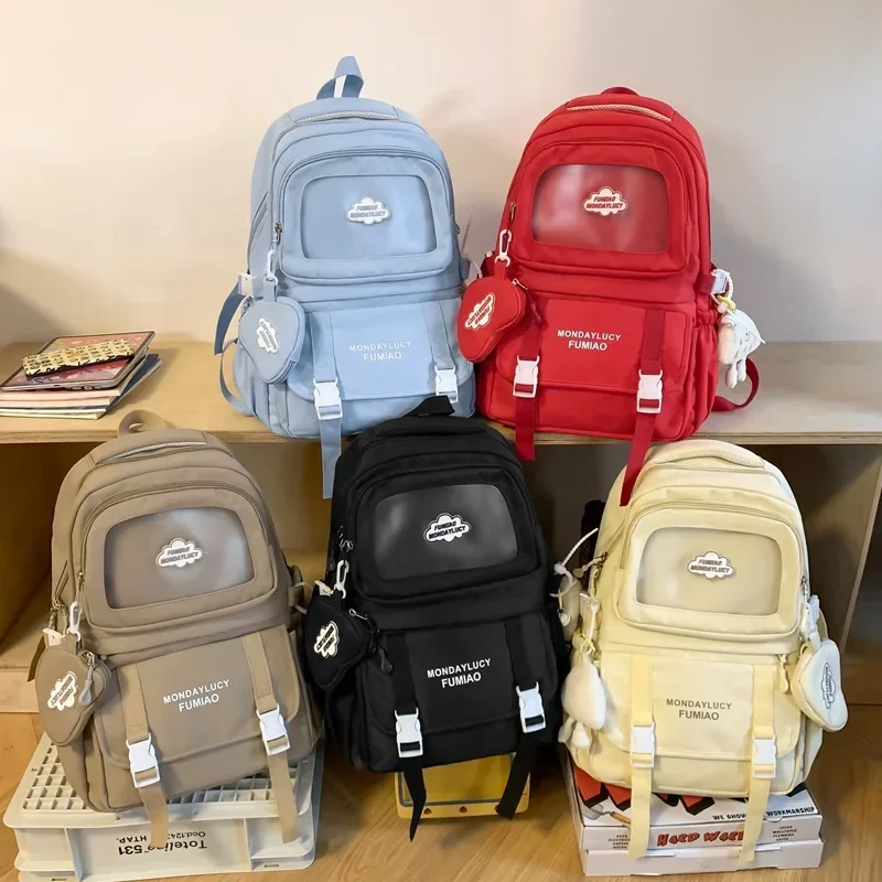 Backpack for Girls Large Capacity Junior High School High School Students Reducing Burden Cute College Trendy Girl Backpack