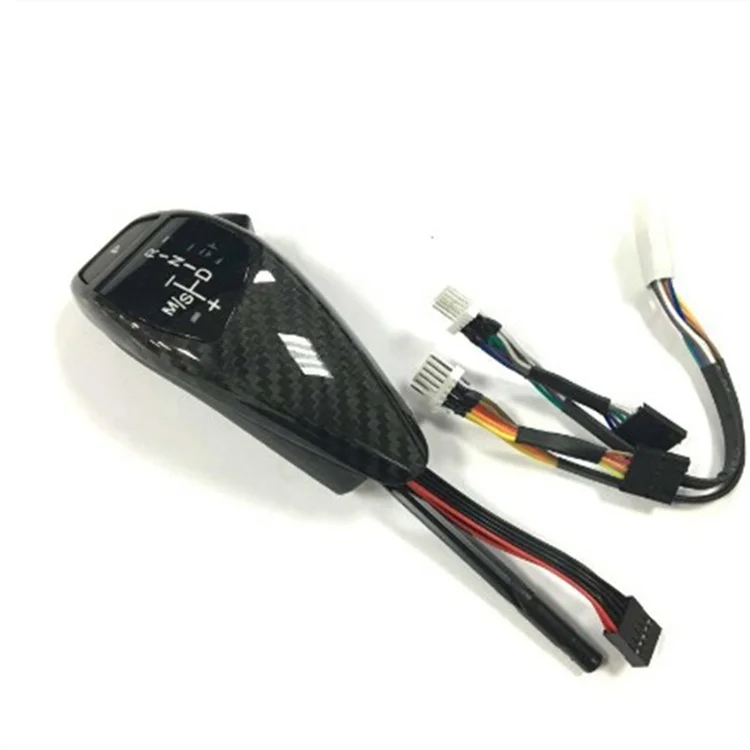 RHD Carbon Fiber LED E Chassis Shift Gear Knob For BMW E46 E60 E61 3 5 Series Auto Part Interior Accessory