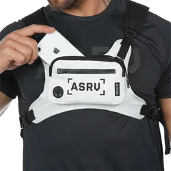 Bolsa de correr para hombre, chaleco deportivo para el pecho, paquete de cintura de entrenamiento de gimnasio, ropa de calle de Hip Hop, soporte táctico para teléfono, accesorios de Fitness