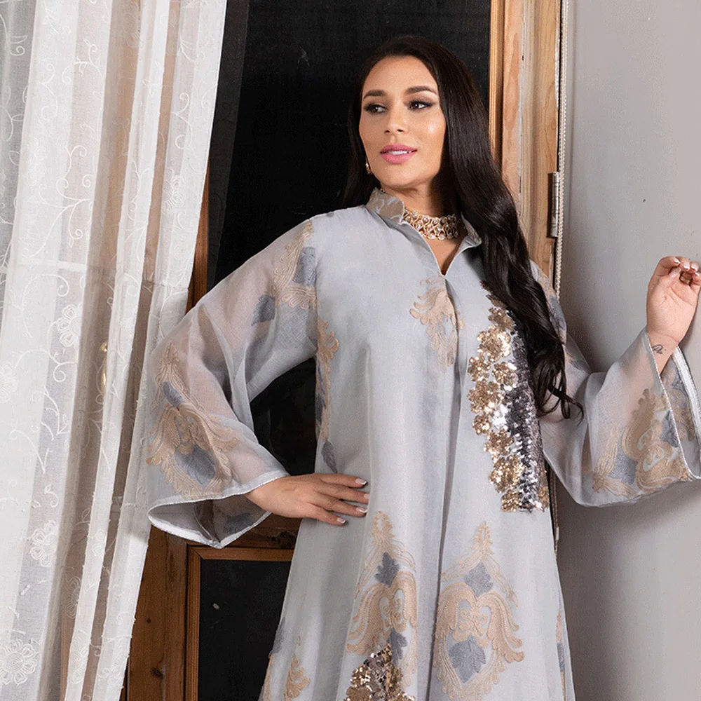 AB104 Lange Saudi Arabische Abaya Ramadan Kleding Moslim Vrouw Gebed Outfit Sluier Vrouwelijke Gewaad Arabische Luxe Avondjurk 2022