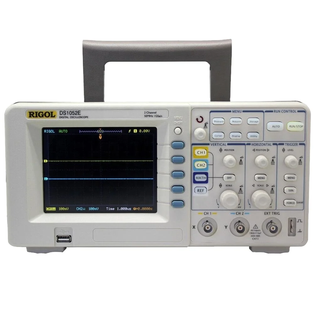 

DS1052E 50MHz Digital Oscilloscope with 2 Channels USB 1GSa/s Sample Rate