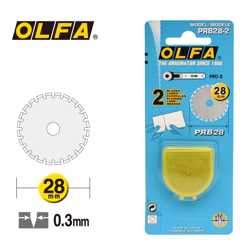 OLFA PRB28-2 Rotary Knife Replacement Blades 28mm Utility Cutter Blades for PRC-3