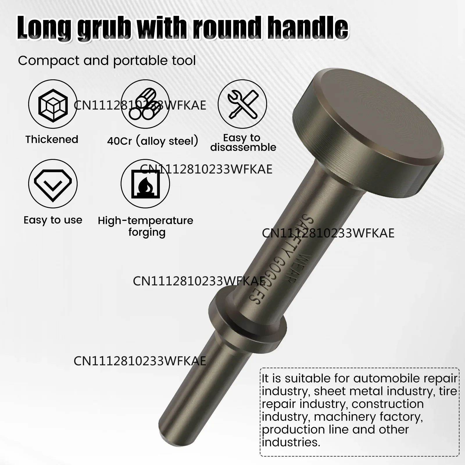 5/3Pcs Air Hammer Bit 80/100/178mm Shovel Hammer Smoothing Pneumatic Drifts Extended Bit Pneumatic Impact Tool Accessories