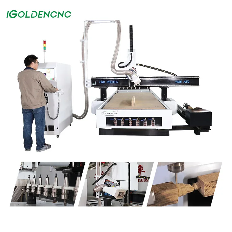 Machines for Buissness Auto Loading High Precision Cnc Wood Router with 4th Axis Cnc Wood Working Router