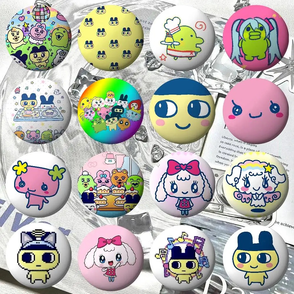 Niedliche Cartoon-T-tamagotchi-Mametchi Kawaii-Anstecknadeln für Freunde, Rucksäcke, Kleidung, Sammleraccessoires, Schmuckgeschenk