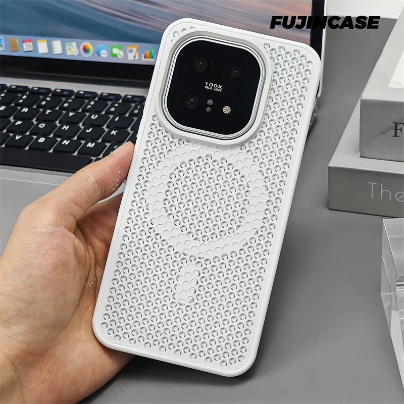 

Охлаждающий магнитный чехол для IQOO 15, чехол MagSafe, сотовая сетка, защитный чехол для Vivo Iqoo15 5G, противоударный бампер