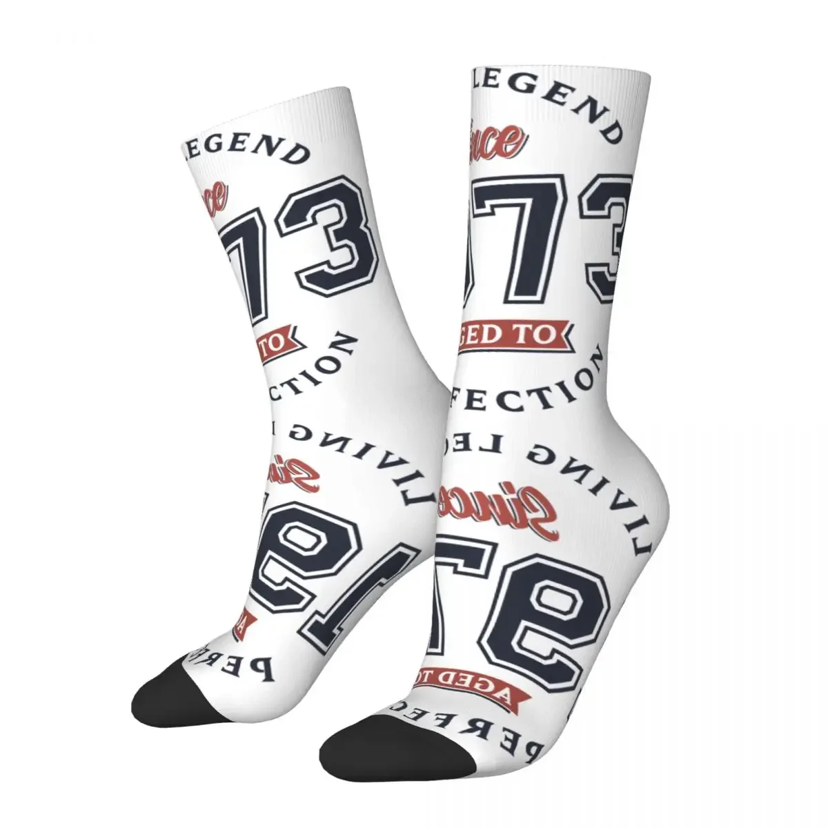 

Cool Living Legend 1973 Aged To Perfection 50th Birthday Gift Print Crew Socks Merch 50 Years Old Gifts Socks Gifts for Men