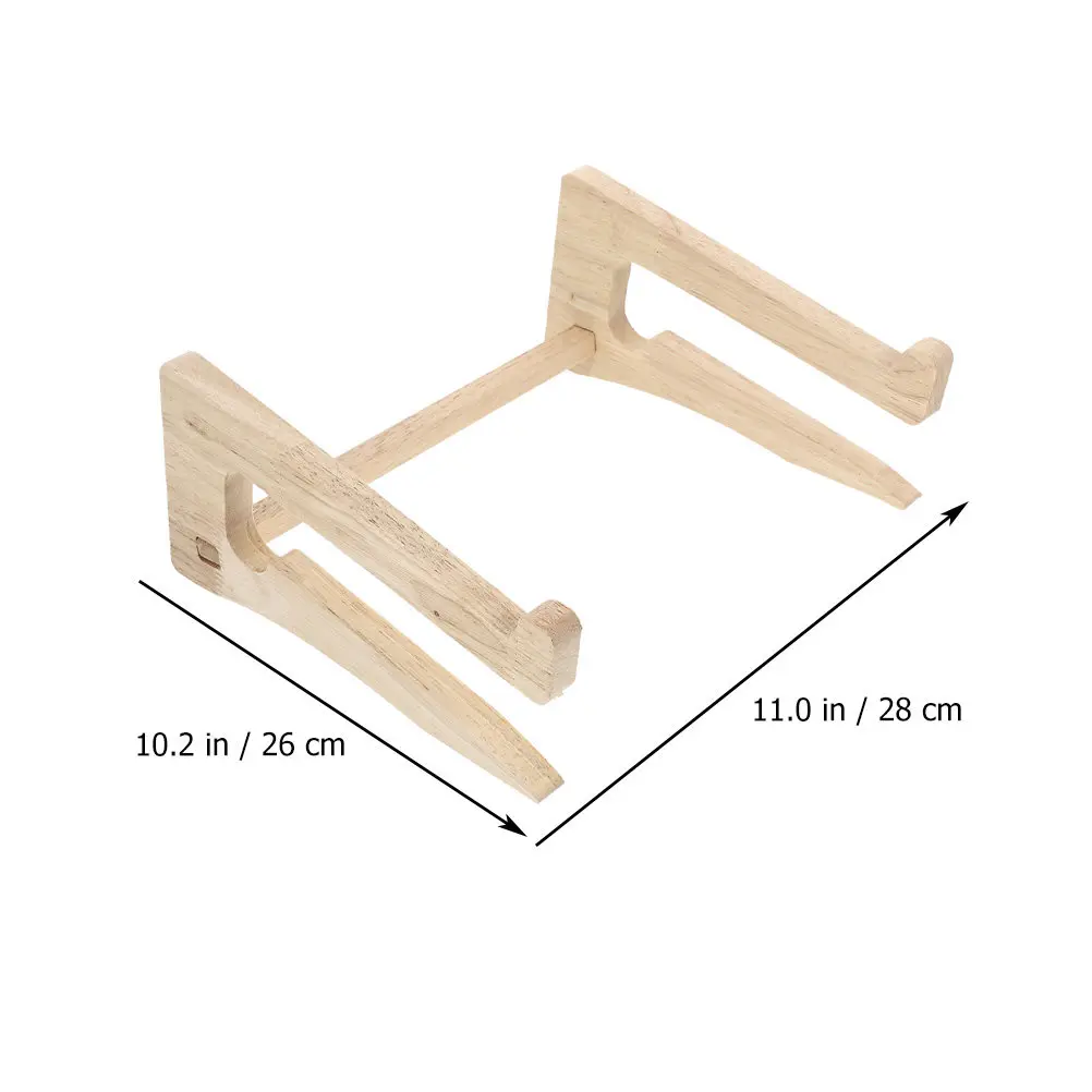Wooden Laptop Stand Riser Desktop Notebook Holder Modern Airflow Keyboard Lift Computer Stand Office Laptop Accessories Storage