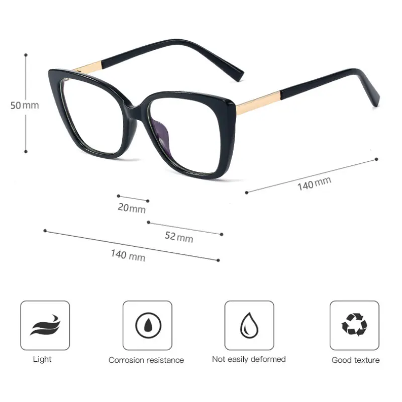 Hotony Fashion Eyewear Optical Glasses Frame New Blue Light Blocking Female Woman Prescription Eyeglasses UV400 Women Spectacles