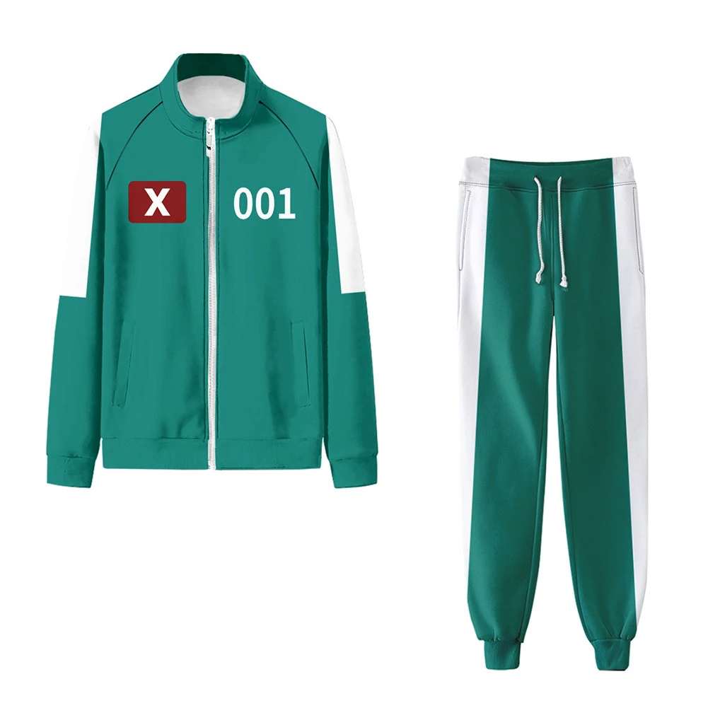 Calamari Game Cosplay Costume 001 456 333 230 TrackSuit Outfits Game Player Role Playing Costumes for Team Short Sleeve Top