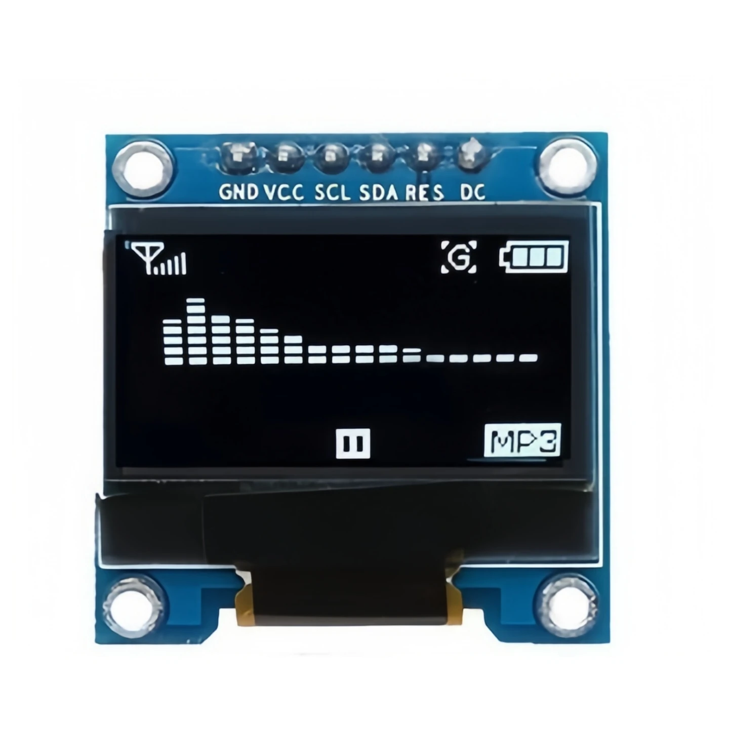 0.96-inch blue white yellow blue dual color IIC communication small OLED display module 51 microcontroller
