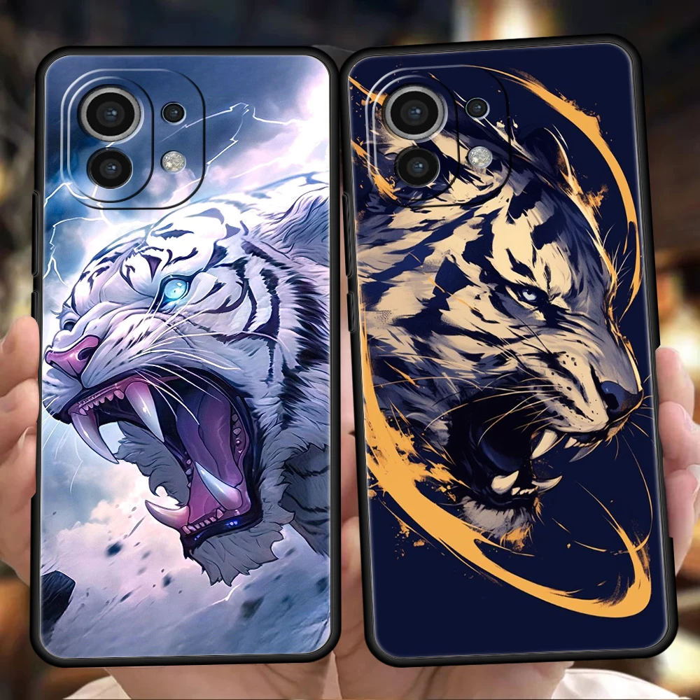 Animal Tiger Phone Case Cover for Xiaomi Mi 15 14 13 12 11 Ultra 14T 13T 12T 11T 10T Pro Lite 5G Shockproof Silicone Capas Bags