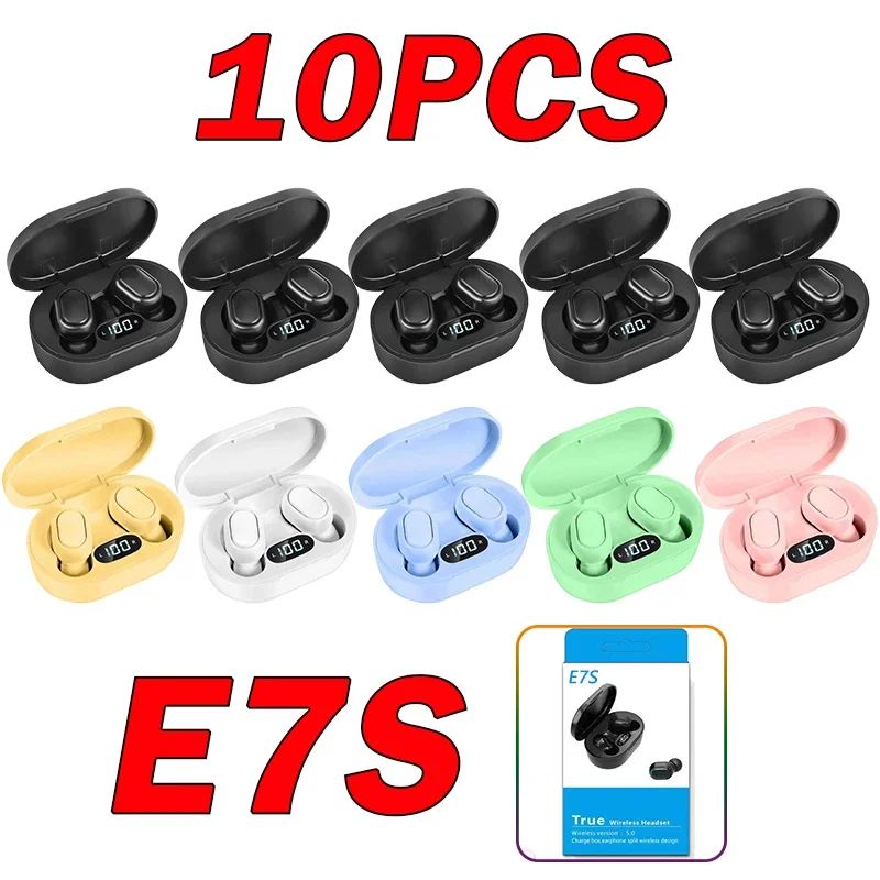 

10pcs/lot E7s Tws Bluetooth Earphones Headphones Wireless Headset Smart Stereo Earbuds Pk A6s