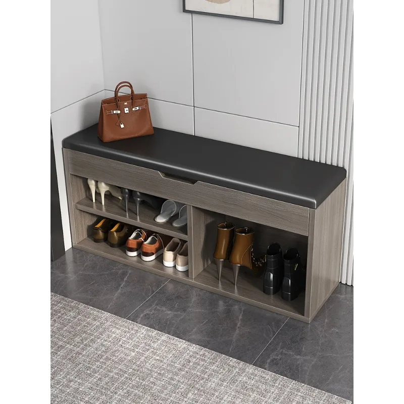Shoe changing stool Home door Simple entry Shoe rack Seated wearing stool Bench stool Soft bag cabinet Integrated stoo