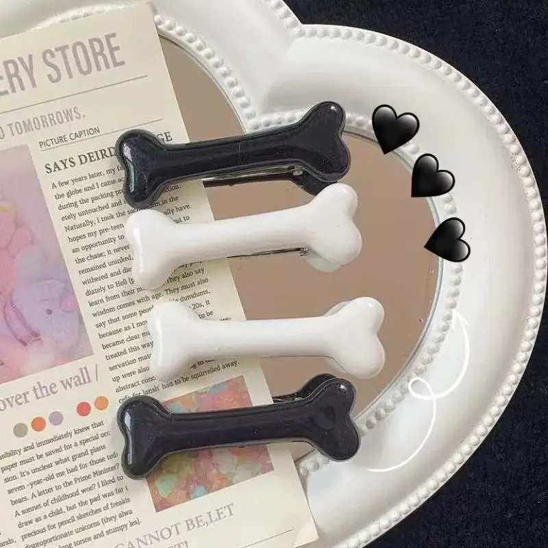 Knochen-Haarnadeln, Modische Niedliche Haarspangen für Frauen und Mädchen, Lebendige Hundeknochen-Haarklammern, Seitenhaarnadeln, Haaraccessoires – Detail 5