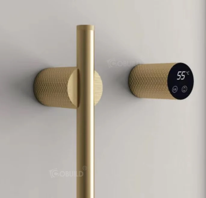 

Waterproof Stainless Steel Black Flat Bar Electric Heated Towel Drying Rack Towel Rail