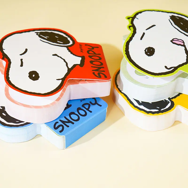 YOUMAI Snoopy Memo Book Kawaii Japanese Cartoon Creative Color Pages Tearable Office Message Memo Paper Exquisite Gift