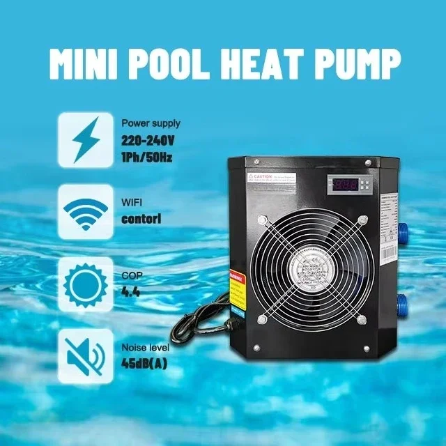 R32 DC Inverter Monoblock Pool Heat Pump Electric/Solar-Powered Smart Control Energy-Saving Inground Pools Heater