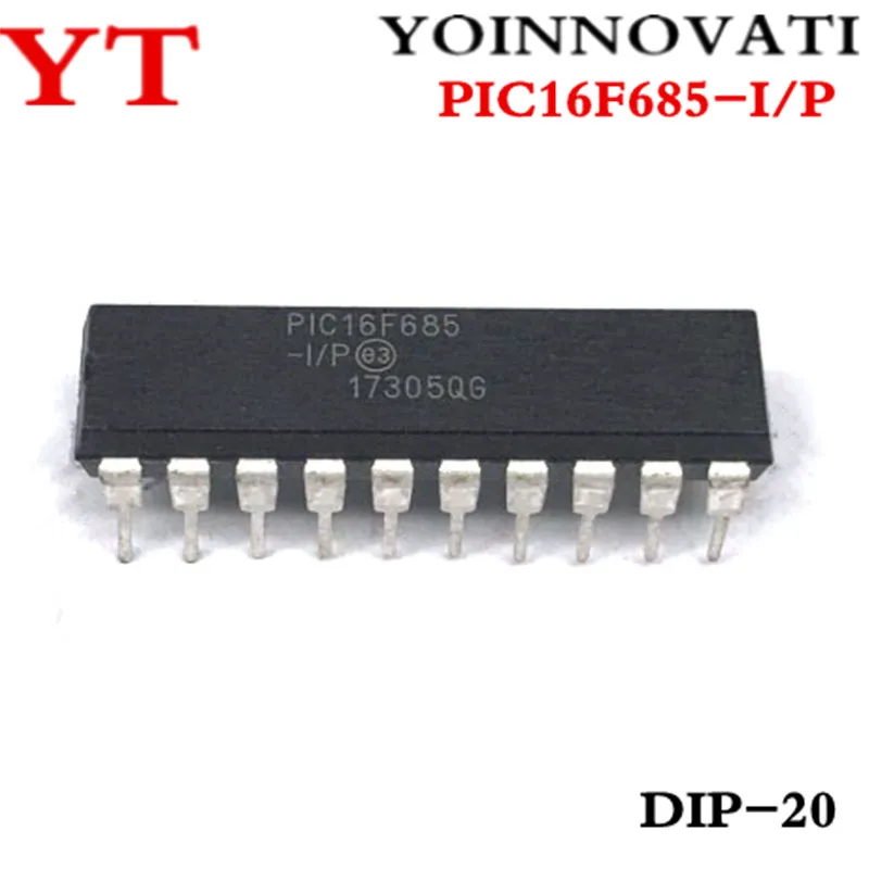 

50 шт./лот PIC16F685-I/P PIC16F685 MCU 8BIT 7KB флэш-DIP20 IC.