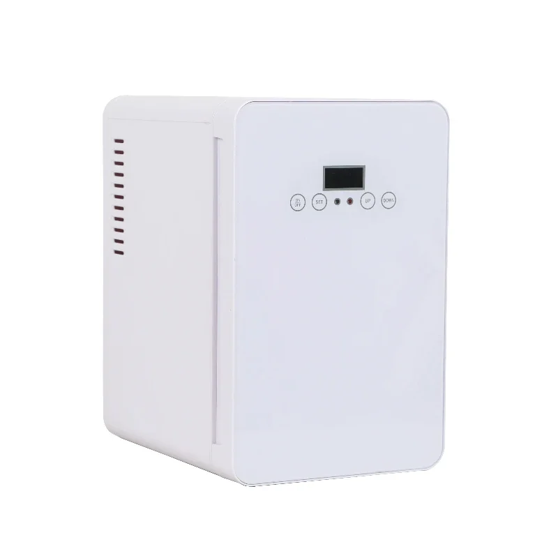 

Portable refrigerator cooler electric glass door temperature display adjustment mini refrigerator 6 liters dc 12v